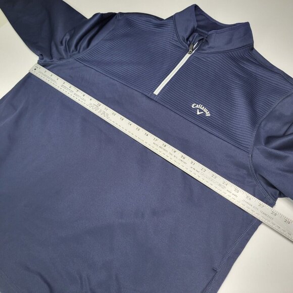 Callaway Golf Shirt Top Mens Sz XXL Navy 1/2 Zip Tawny Port Optic-Shield UPF 50 - Picture 9 of 9